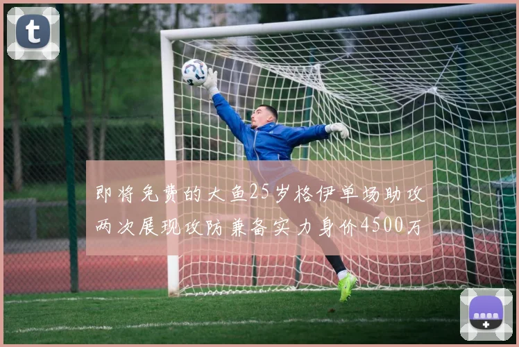 即将免费的大鱼25岁格伊单场助攻两次展现攻防兼备实力身价4500万